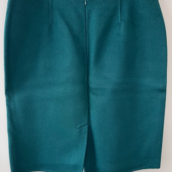 Talbots Jewel Green Wool Blend Skirt - Picture 6 of 11